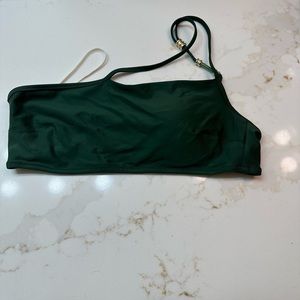 Aerie Green One Shoulder Bikini Top